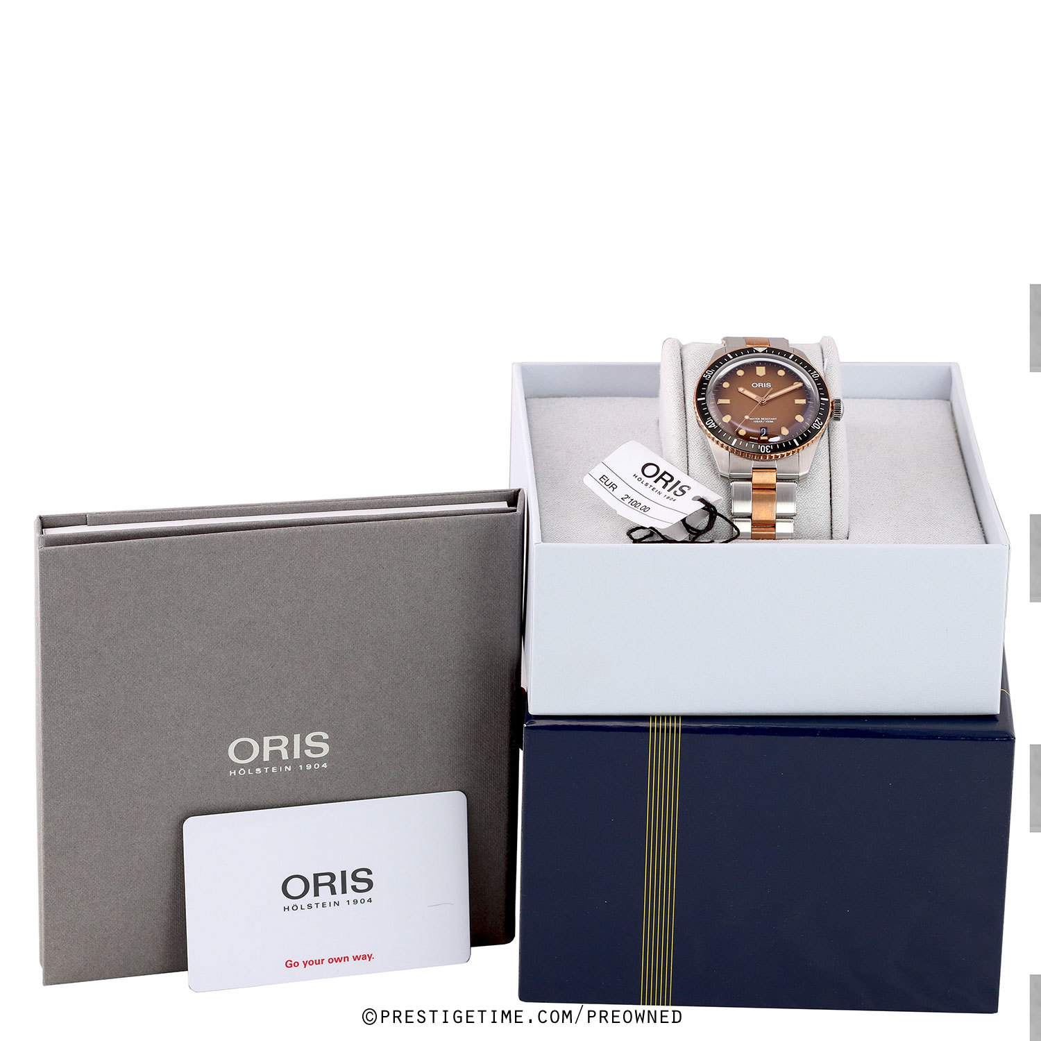 Pre-owned Oris Divers Sixty-Five Sunset 40mm 01 733 7707 4356-07 8